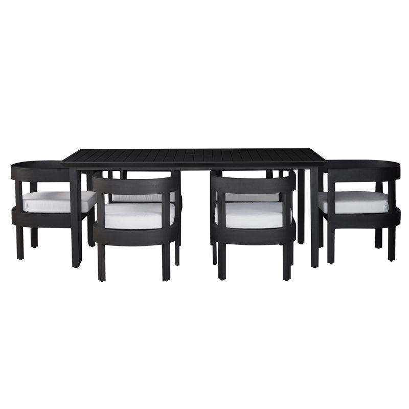 Everlee Metal Outdoor Dining Armchair with Cushion Birch Lane